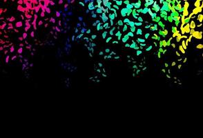 Dark Multicolor, Rainbow vector background with abstract forms.