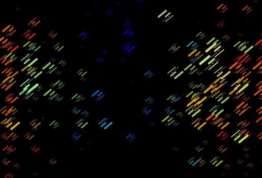 Dark Multicolor, Rainbow vector texture with colorful lines.