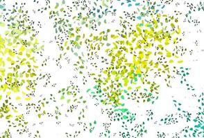 Light Green, Yellow vector pattern with chaotic shapes.