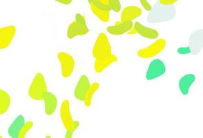 Light green, yellow vector texture with random forms.