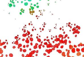 Light Green, Red vector pattern with liquid shapes.