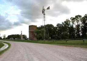 old mill of field in the pampas argentina province of santa fe photo