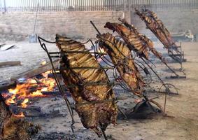 rib roast to the stake typical Argentine food photo