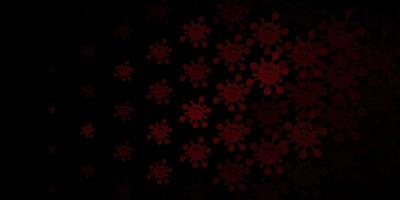Dark brown vector template with flu signs.