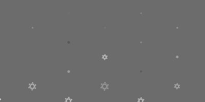 Light Gray vector background with covid-19 symbols.