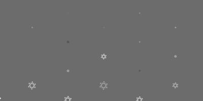 Light Gray vector background with covid-19 symbols.