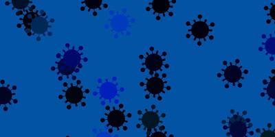 Light blue vector backdrop with virus symbols.