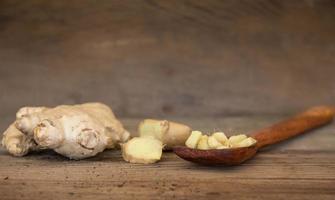 composition of ginger lemon honey and fresh mint photo