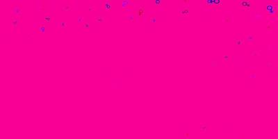 Light Multicolor vector template with businesswoman signs.