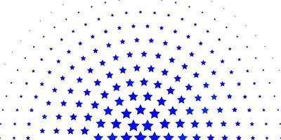 diseño de vector azul claro con estrellas brillantes.