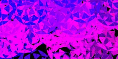 Light purple, pink vector background with triangles.