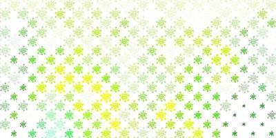 Light Green, Yellow vector backdrop with virus symbols.