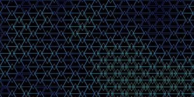 Dark BLUE vector pattern with lines, triangles.