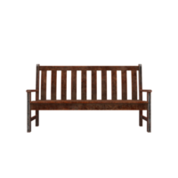 3d wooden street bench isolated png