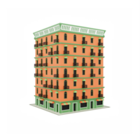 3d modern building isolated png