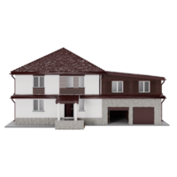 3d classical house isolated png