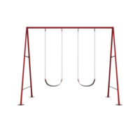 3d red swing isolated png