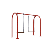 3d red old swings for kids png