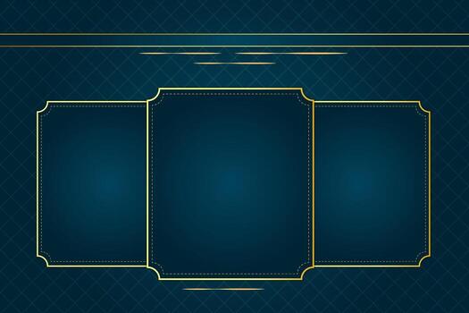 Modern luxury abstract background with golden line elements. modern blue background for design vector