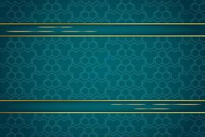 Modern luxury abstract background with golden line elements. modern green background for design vector