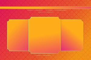 fondo abstracto de lujo moderno con elementos de línea dorada. fondo naranja amarillo moderno para el diseño vector