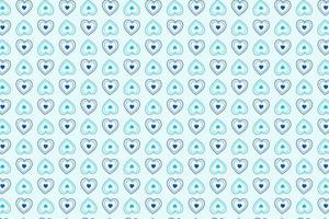 Pattern with hearts in blue tones. abstract gradient background vector