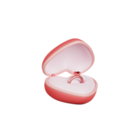 valentine ringa låda 3d illustration png