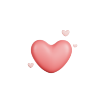 valentine heart 3d Illustration png