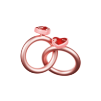 Valentijn hart ring 3d illustratie png