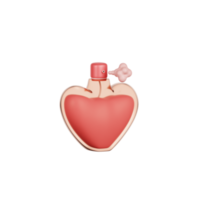 Valentijn hart parfum 3d illustratie png