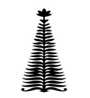 Black and white vector of plants , trees and foliage