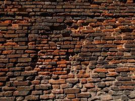 industrial style red brick wall background photo