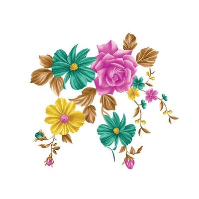 Flower watercolor illustration,Botanical floral background,Decorative flower pattern,Digital painted flower,Flower pattern for textile design,Flower bouquets,Floral wedding invitation template.