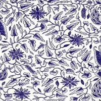 WebSeamless pattern floral background design. vector