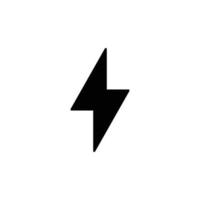 Lightning simple flat icon vector illustration