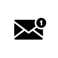 Email notification simple flat icon vector illustration