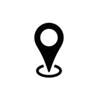 Pointer location simple flat icon vector illustration