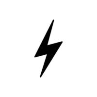 Lightning simple flat icon vector illustration