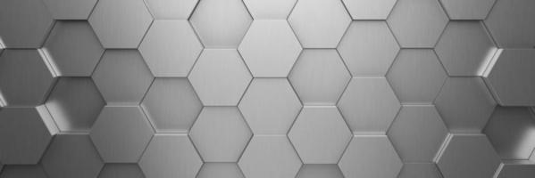 Futuristic and technological hexagonal background. 3d rendering photo