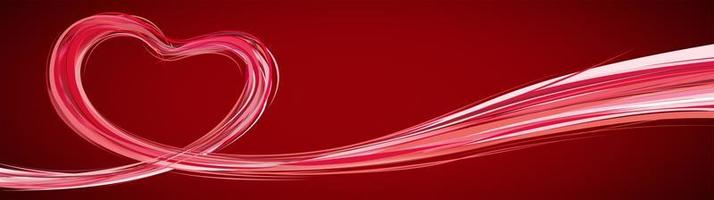 Happy valentine. Heart shaped elegant ribbon. Symbol of love. photo