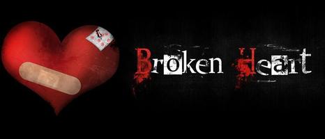Broken heart, love and Valentines day concept. photo