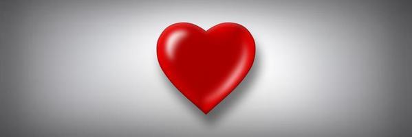 Happy Valentine's Day. Heart shaped symbol of love. 3d illustration photo