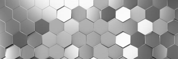 Futuristic and technological hexagonal background. 3d rendering photo