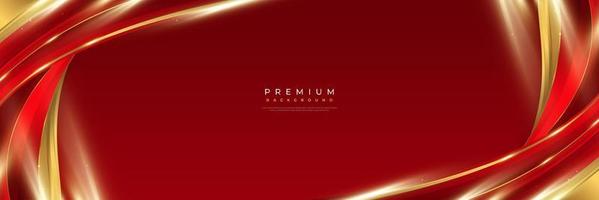 Luxury and Elegant Red and Gold Background with Golden Light and Paper Cut Style. Can be Used for Award, Banner, Card, Nomination, Ceremony, Formal Invitation or Certificate Design vector