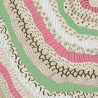 Doodle handdrawn pattern lines, different styles, dots, lines and circles, in green, red, light yellow and brown pastel colors, separate layers, fully editable vector