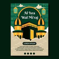 Isra Miraj Celebration Event Poster vector