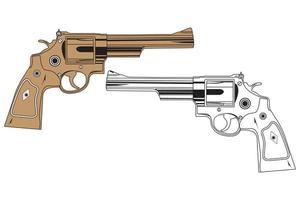 Hand Gun, Pistol - Vector, Illustration Design vector