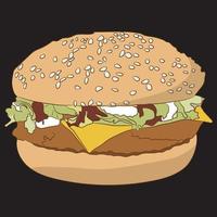 vector de hamburguesa- para los amantes de la comida