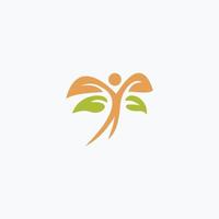 abstract design of man shaped tree vector