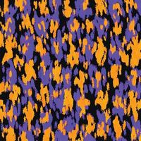 Purple and yellow orange brush stroke textured blob decoration pattern isolated on black square template  for social media post, poster, brochure, paper and textile or scarf print. vector